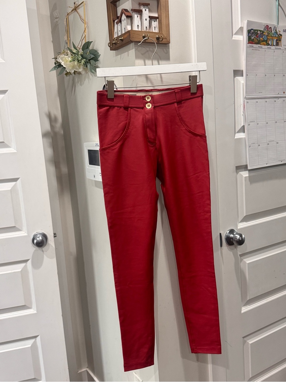 Freddy Skinny leather Jeans in Red